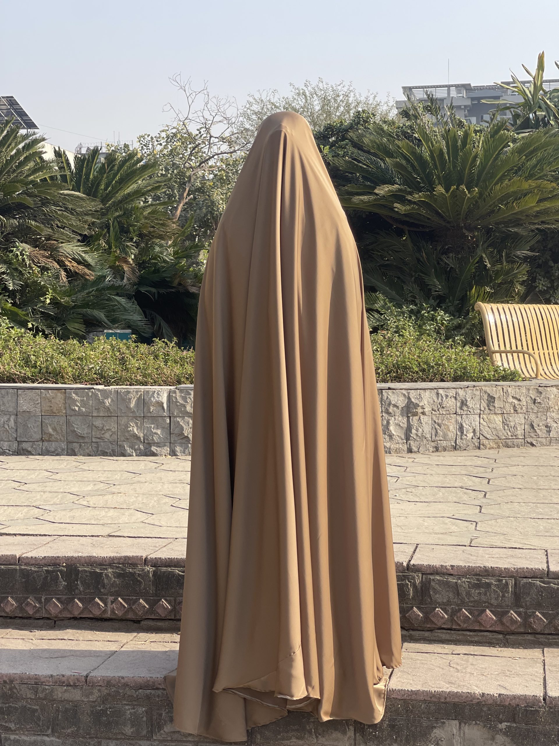 Light Brown Nikkah Suit-a Set of Soft and Beaded nikah suit for your special day - Image 4